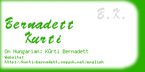 bernadett kurti business card